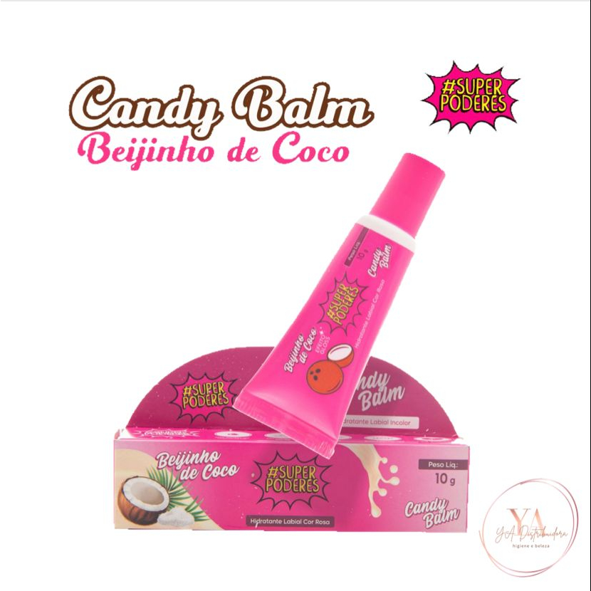 Hidratante Labial Candy Balm Super Poderes Beijinho De Coco Shopee Brasil 