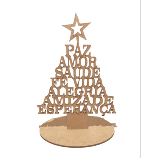 Lembrancinha Árvore de Natal 13 cm MDF