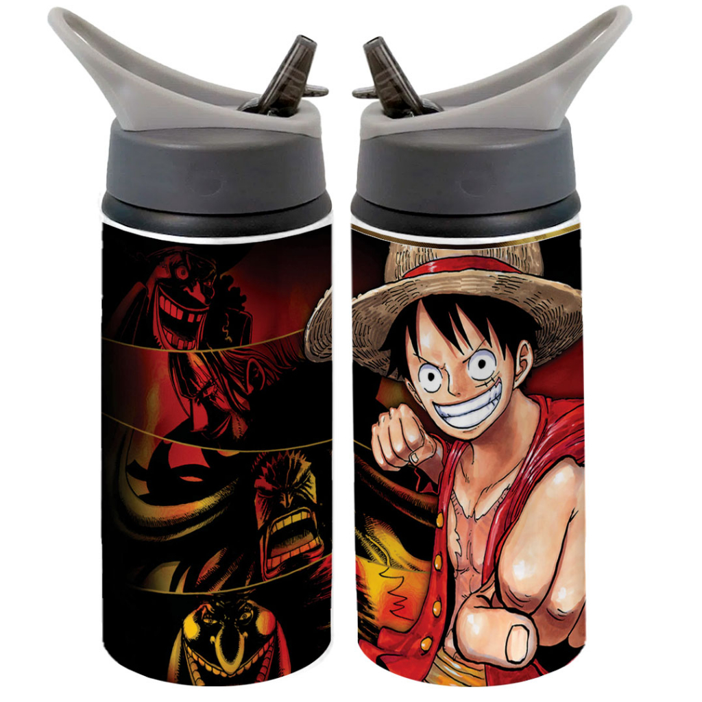 Garrafa Squeeze One Piece Luffy Anime Zoro Personalizada Infantil 03