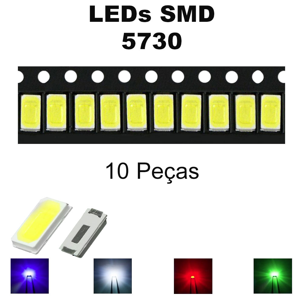 LEDs SMD 5730 (10 peças)
