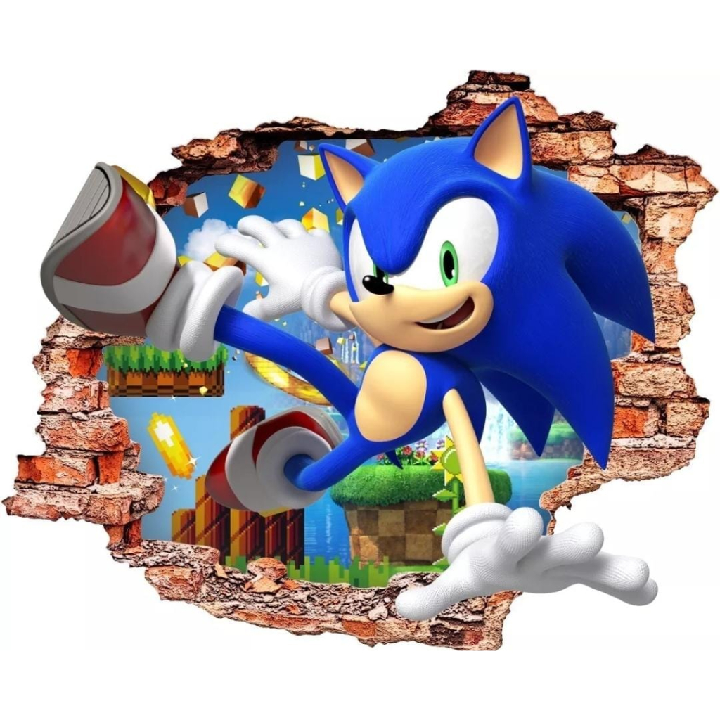 Adesivo Parede Decorativo Sonic - Personagem Shadow the Hedgehog