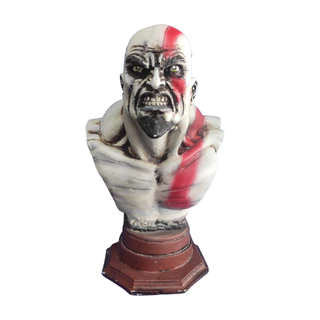 Busto Kratos God of War 2 - Sanguinário - Action Figure Colecionável Gamer