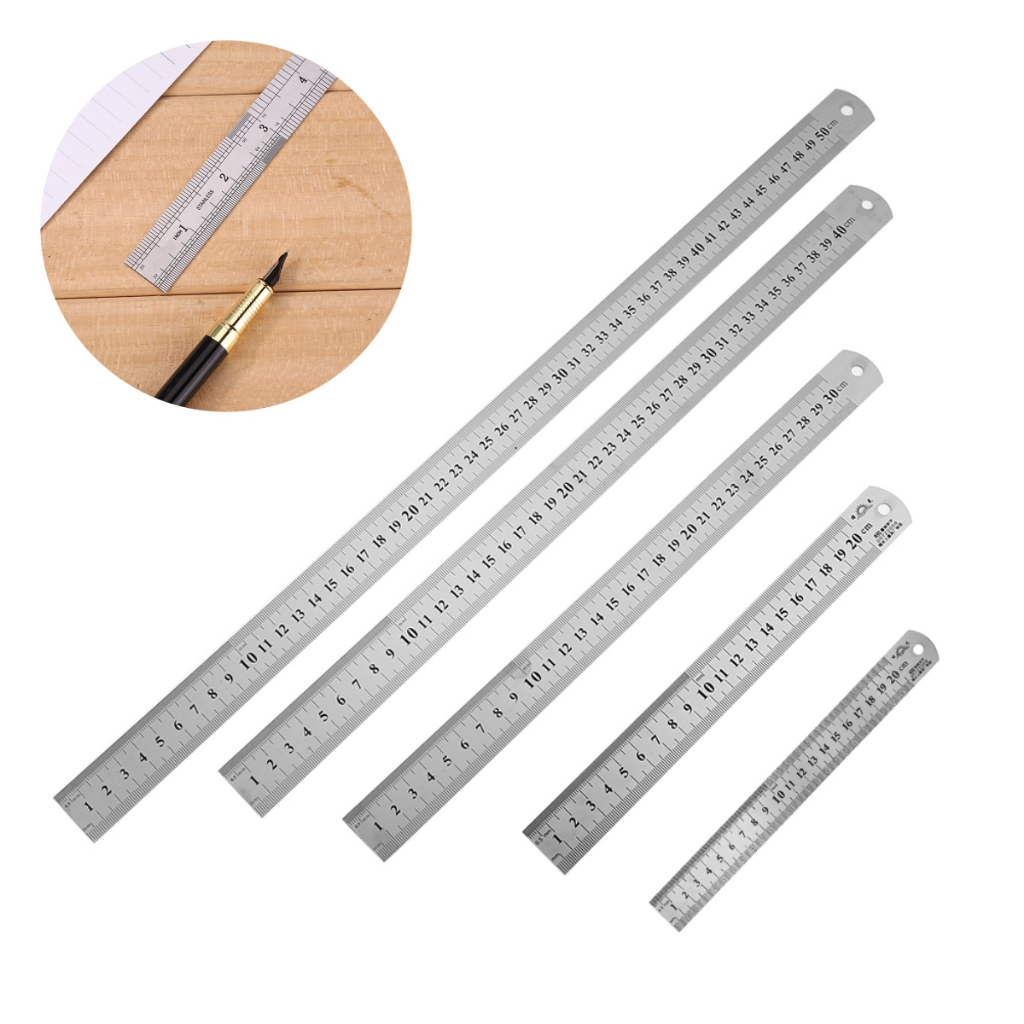 Régua Metal Aço Inox Patchwork Artesanato Scrapbook - Escorrega o Preço