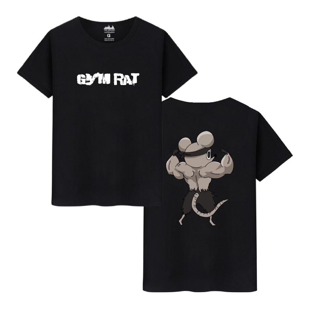 Camiseta Masculina Algodão Premium Rato Gym Academia Treino