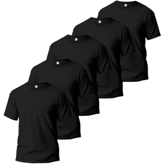 Kit 5 Camisetas Básicas Masculina 100% Poliéster