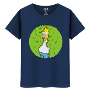 Camiseta Masculina Algod o Premium Homer Arbusto Simpsons