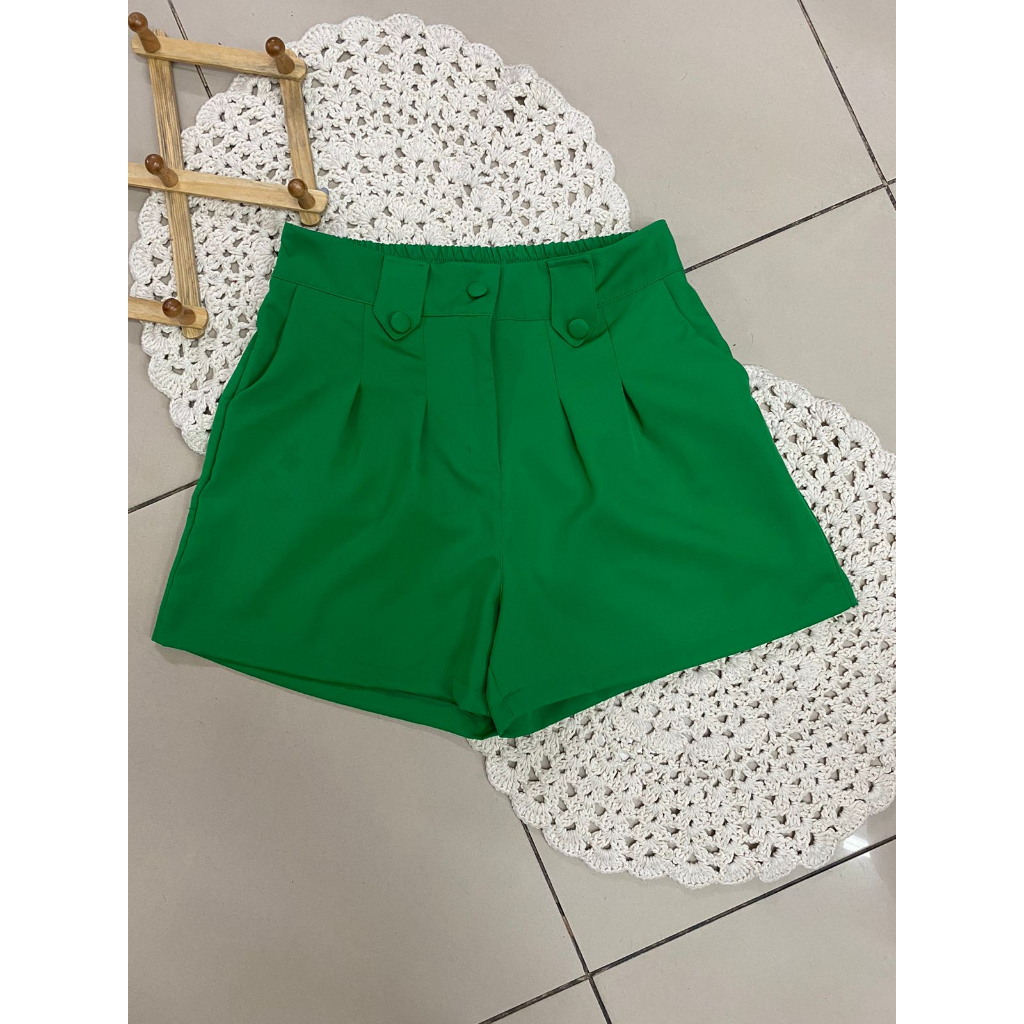 Fashion short cois alto de tecido