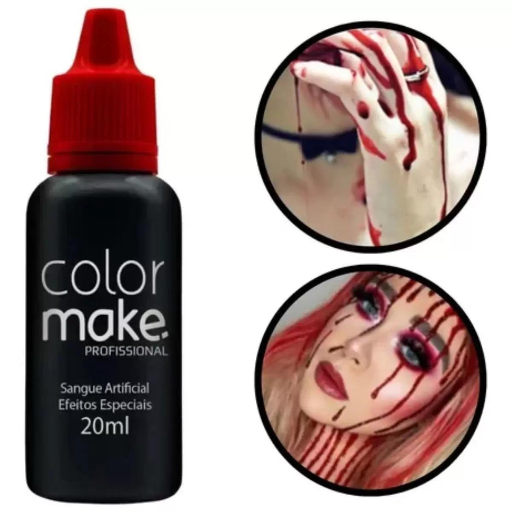 Sangue Falso Artificial Colormake Profissional Para Halloween Uma Unidade Shopee Brasil