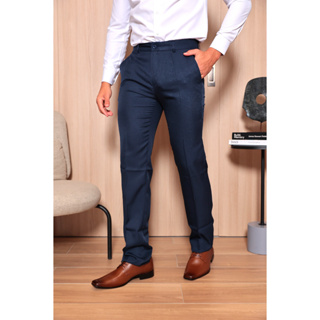 Calça Social Slim Alfaiataria Corte Italiano Masculina - PROMOÇÃO