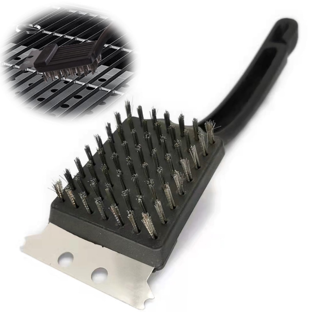 Escova De Aço Limpar Grelha Churrasco Limpeza Pesada Promoção