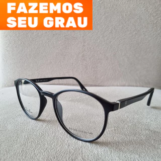 Armação Óculos masculino resistente feminino Para grau feminina ou masculina unissex redonda flexível com mola de proteção miopia astigmatismo hipermetropia presbiopia vista cansada modelo rb1002
