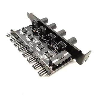 Hub Multi Fans Controlador De Até 8 Cooler Fan Ventoinha De 3 E 4 Pinos / Molex Pwm