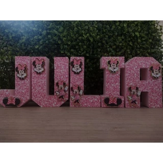 Kit 5 letras 3D+ 10 caixa Milk e Caixa Cone personalizada