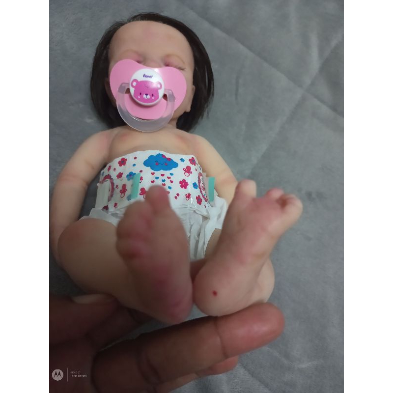 Bebê silicone sólido annie menina