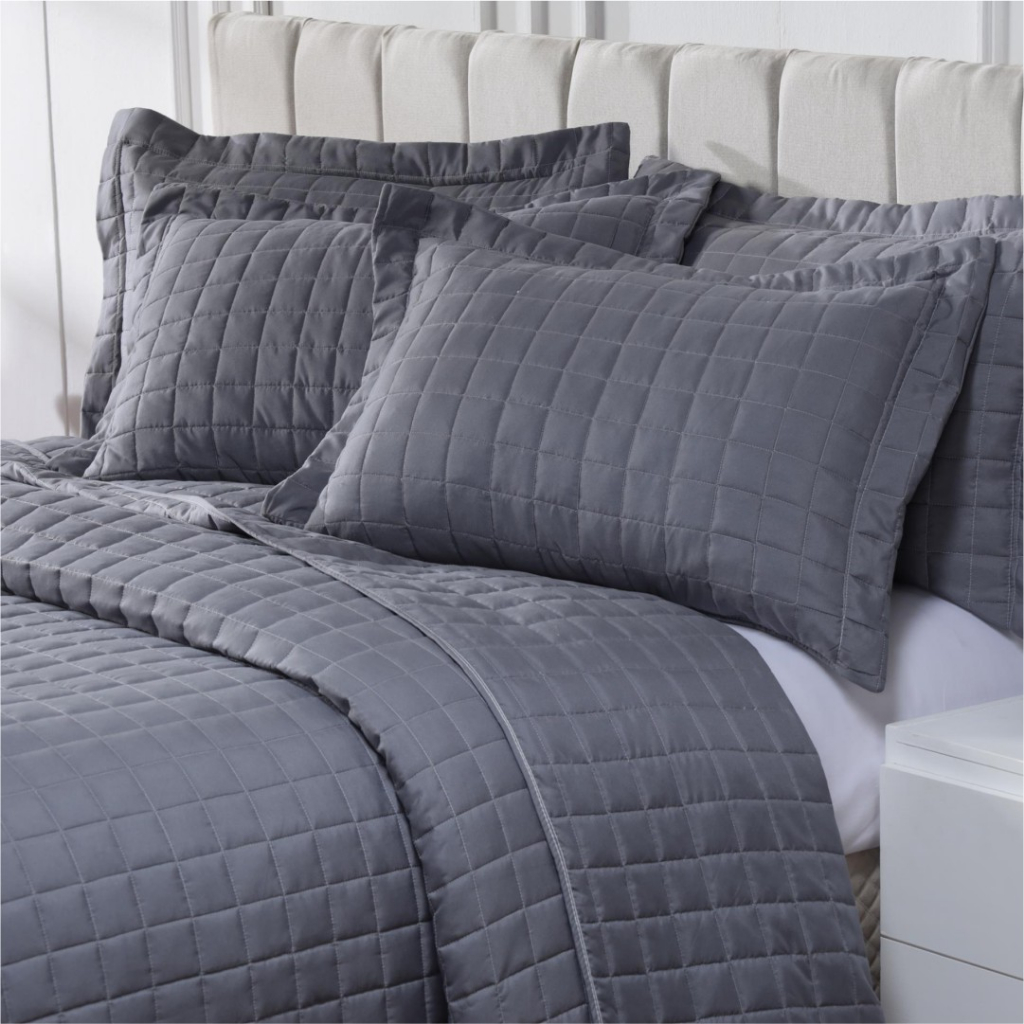 Cobre Leito King Size com Porta Travesseiro Toque Aveludado Matelassê Micro Percal 200 fios Premium