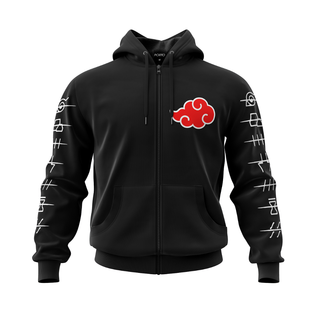 Conjunto Moletom Naruto Akatsuki Aldeias Renegadas Abrigo