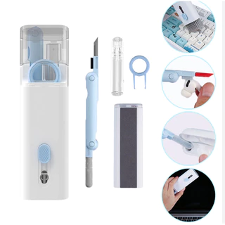Kit De Escova De Limpeza De Teclado 7 Em 1 Multifuncional Portátil Para Computador/Fone De Ouvido/Ferramentas
