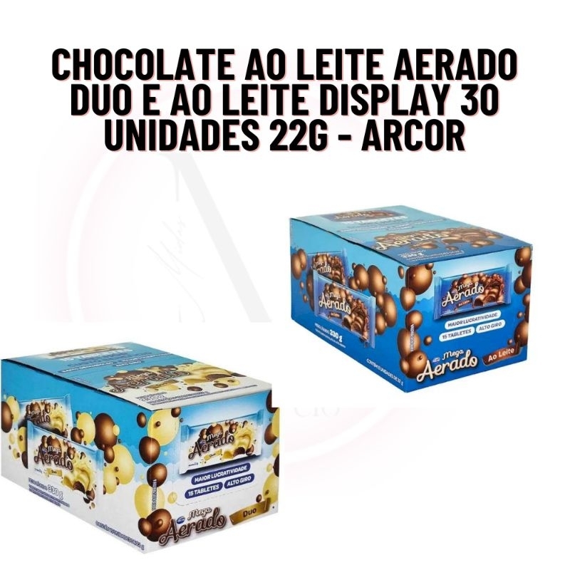 kit chocolate aerado duo e ao leite 30 unidades | Shopee Brasil