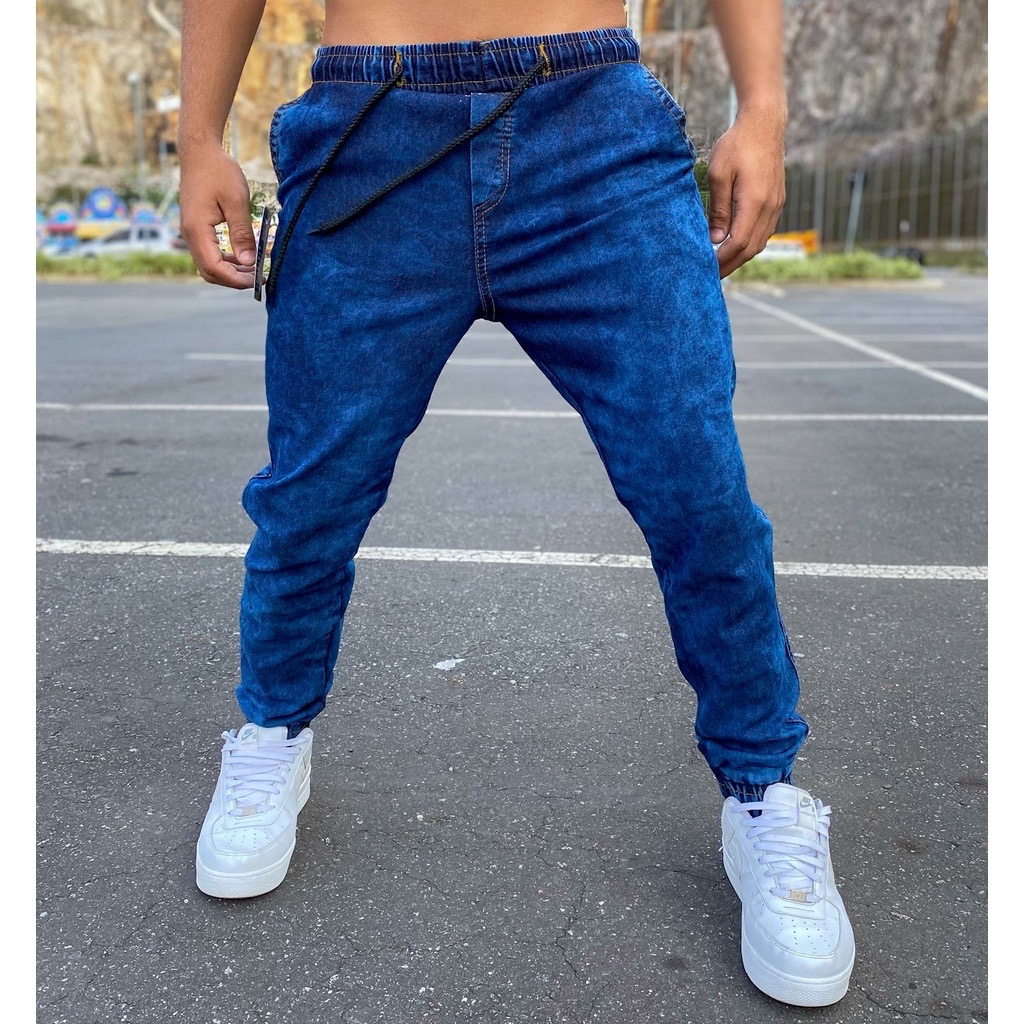 Jogger CalÃ§a Rasgada Em Baixo Calça Jogger CalÇa Jeans Clara