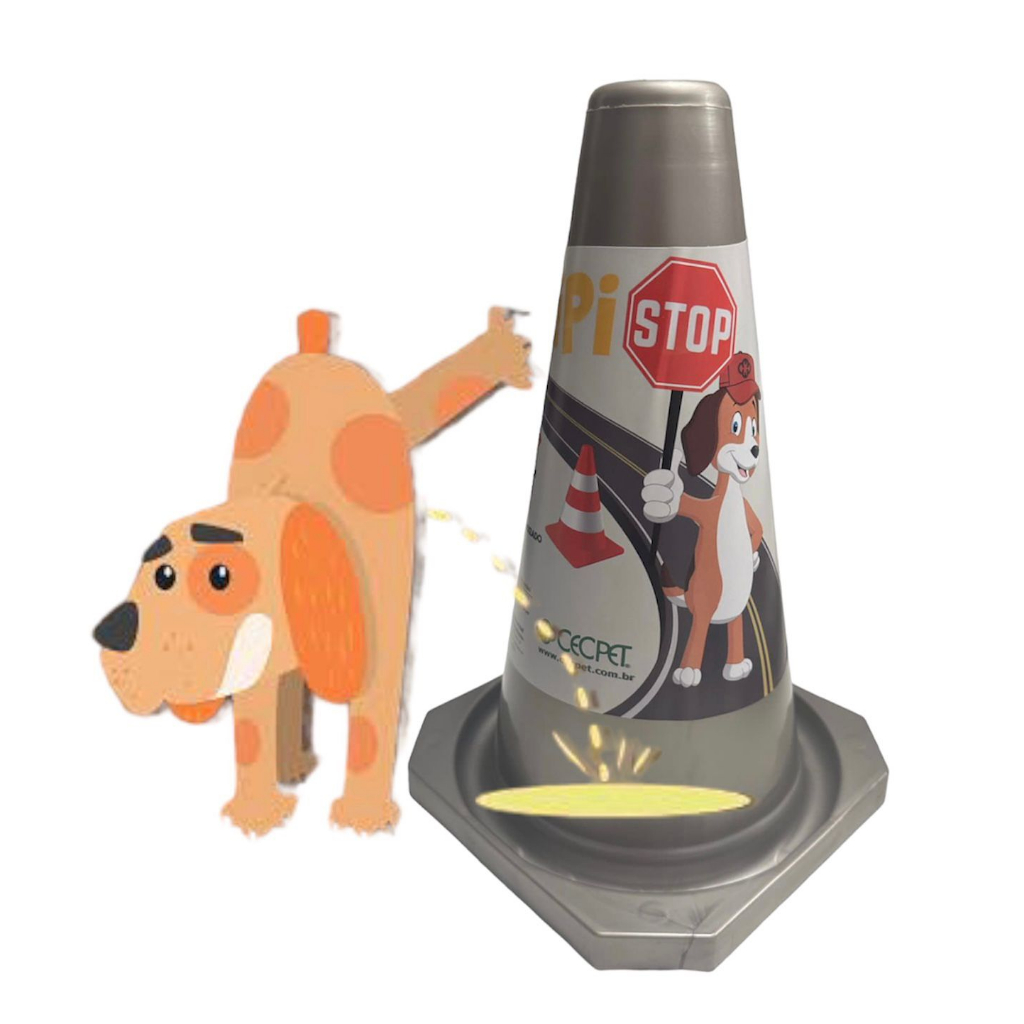 Cone Educador Pipi Stop Sanitário Para Cães Xixi Cachorro