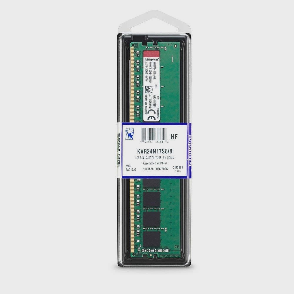 Memória RAM ValueRAM color verde 8GB 1 Kingston KVR24N17S8/8