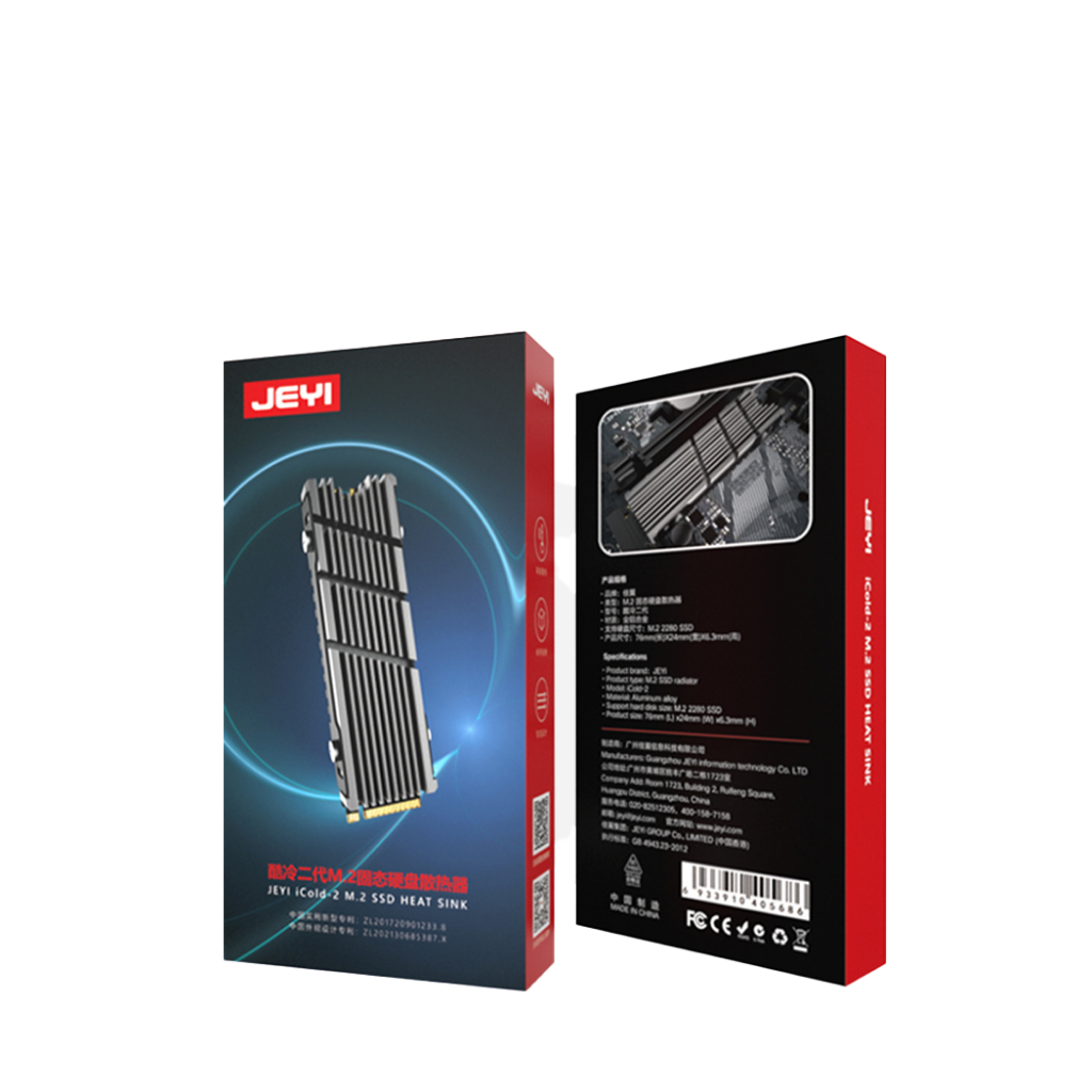 Jeyi cooler ii 2280 ssd dissipador de calor m.2 nvme radiador de magnésio liga alumínio pc eficiente com almofada de silicone térmico