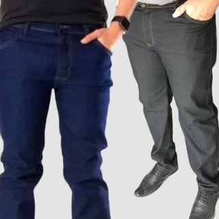 Kit 2 Calça Jeans Masculina Calca Trabalho Elastano Lycra