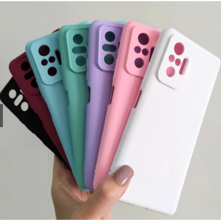 Capa Case de Silicone Para Xiaomi Redmi Note 10 4G Interior Aveludado