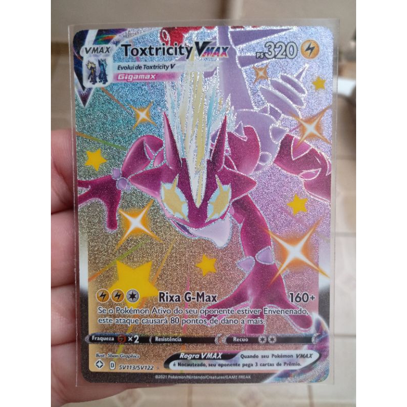 Carta Pokémon Toxtricity Vmax Shiny Destinos Brilhantes