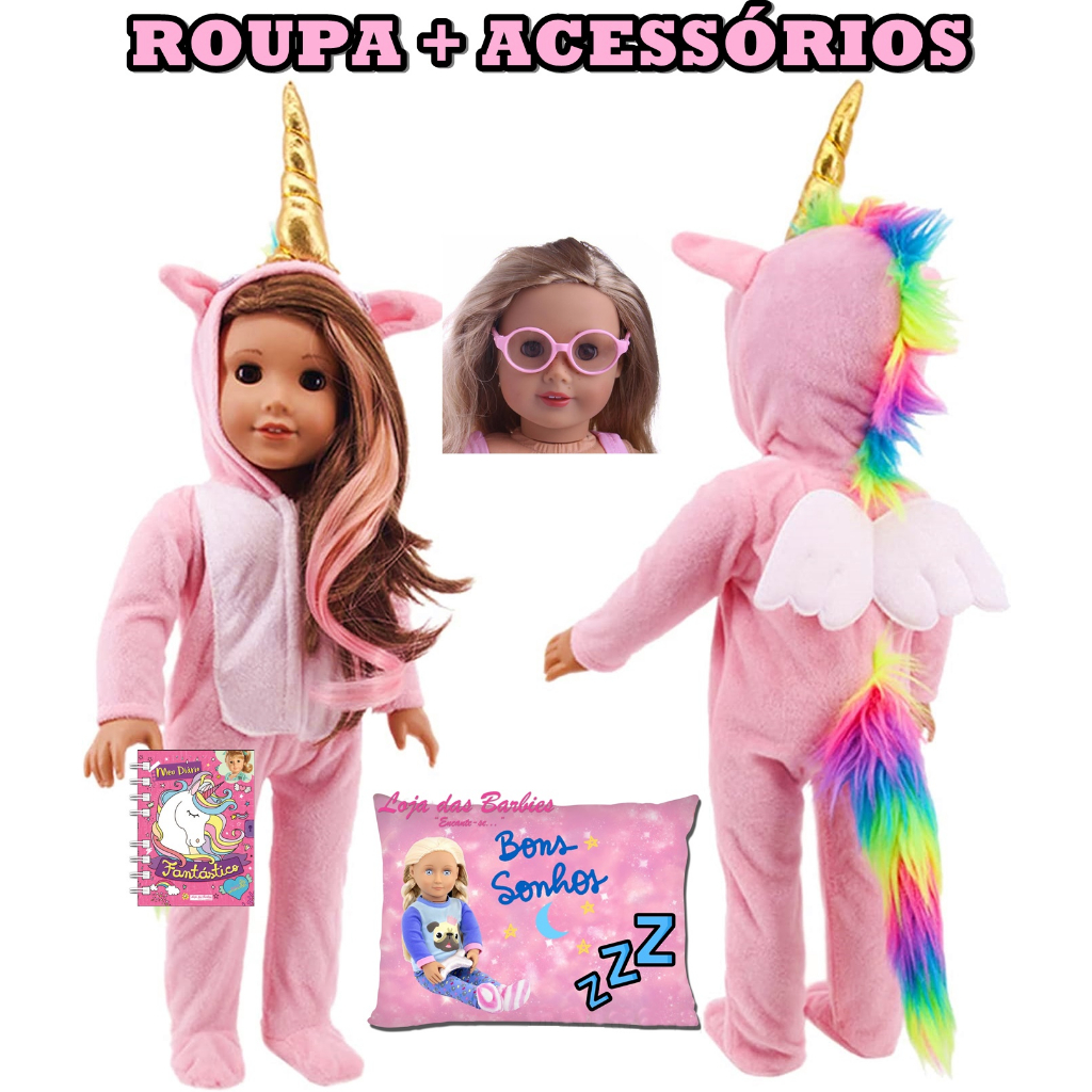 Roupa para American Girl e Our Generation - Cantinho da Boneca Acessórios e  Utensílios para Bonecas