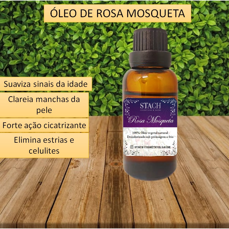 kit 3 Óleos de rosa mosqueta 100% natural desodorizado sob prensagem a ...