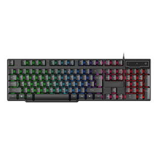Teclado gamer Hawke Evolut EG-206RB PT-BR preto com Led rainbow