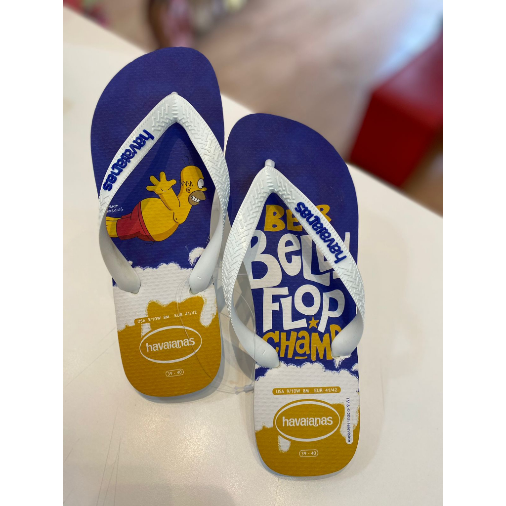 Havaianas The Simpsons Flip Flops Sandals Brazil New Homer Bart
