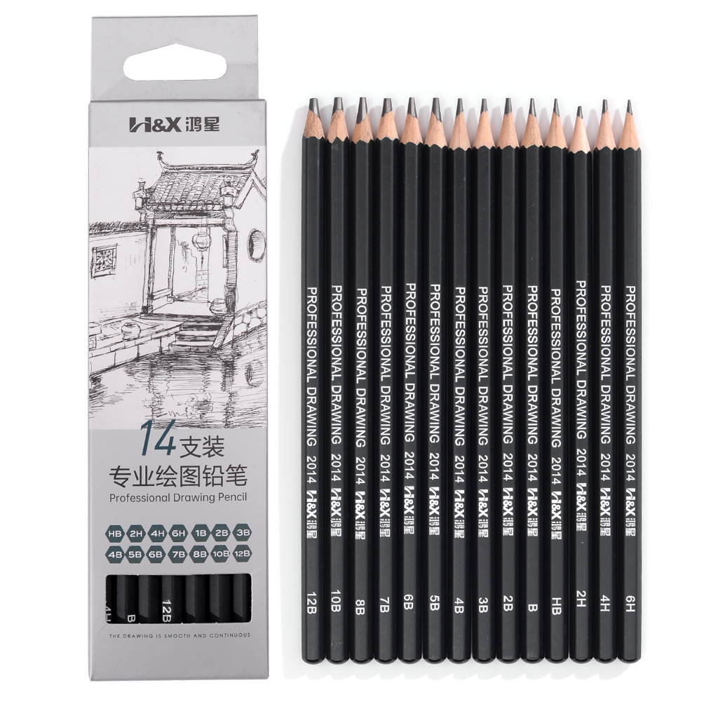 Kit Lápis Desenho Profissional - 14 Unidades Diferentes Pronta Entrega