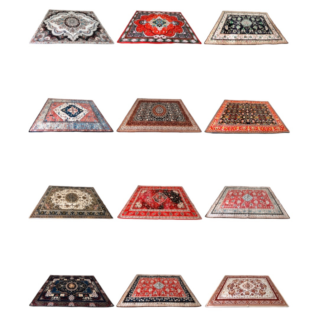 Tapete floral antiderrapante 200x240 para sala