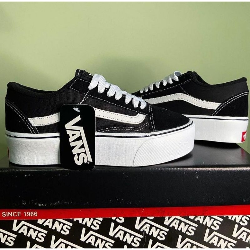 Vans hotsell plataforma preto