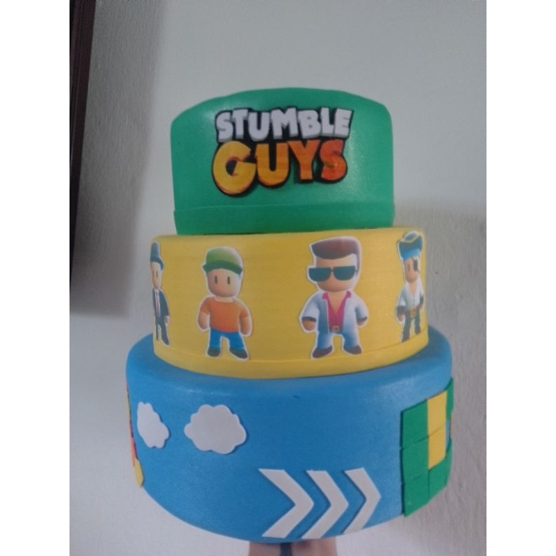 Imagem de bolo Stumble Guys topo de bolo jogo de fondant imagem de