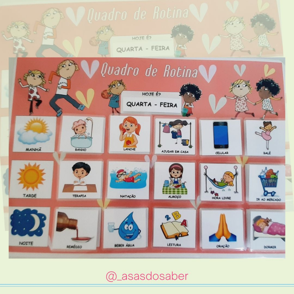 Quadro De Rotina Personalizado Menina Shopee Brasil