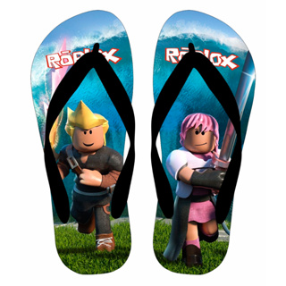 Chinelo personalizado roblox skins personagens mode game jog