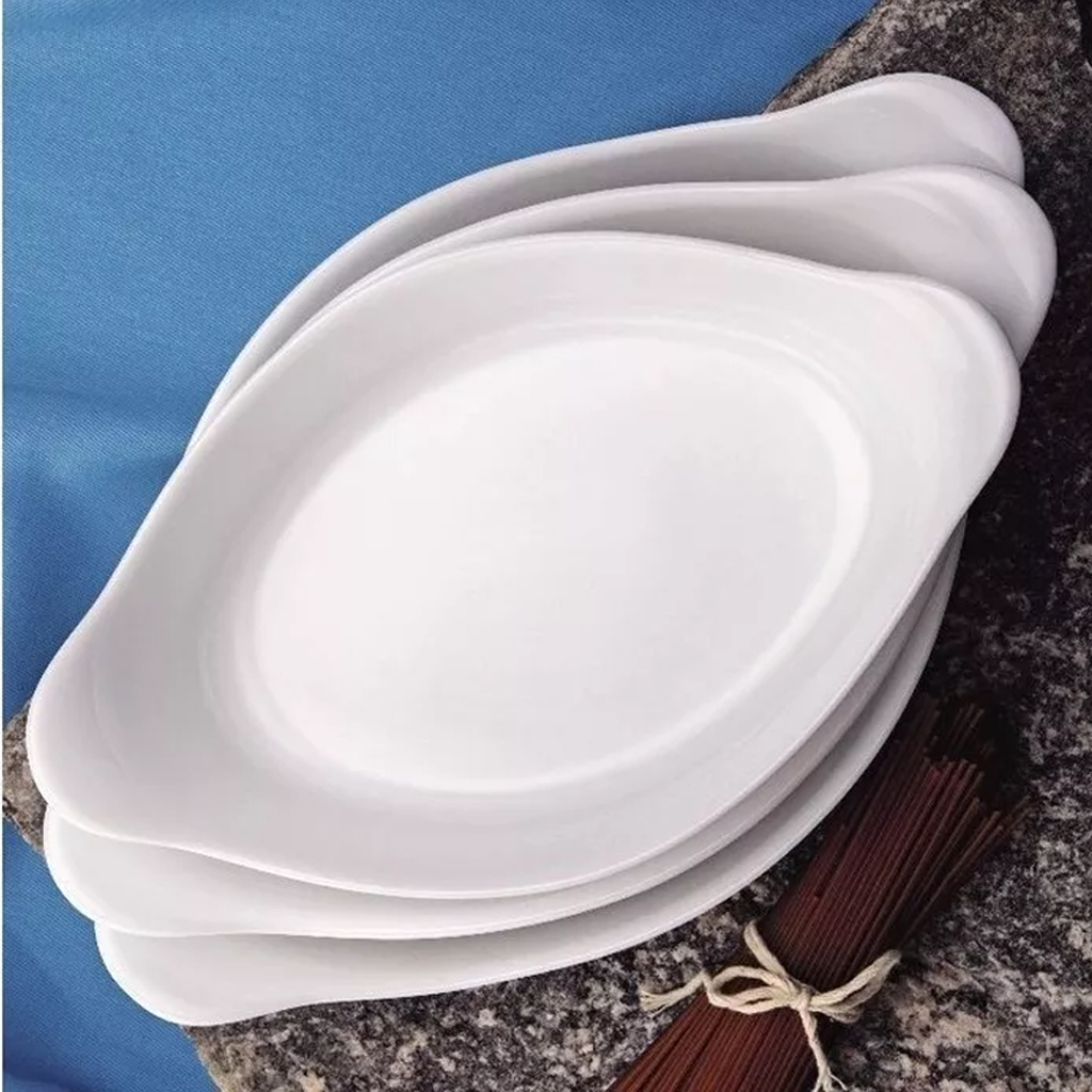 Conjunto 3peças Forma Assadeira Opaline Vidro Marinex PMG