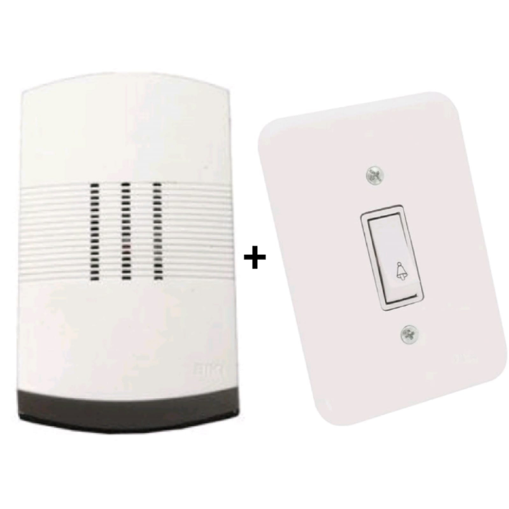 KIT CAMPAINHA RESIDENCIAL BIKI, COM INTERRUPTOR. MODELO MUSICAL DIM-DOM ...