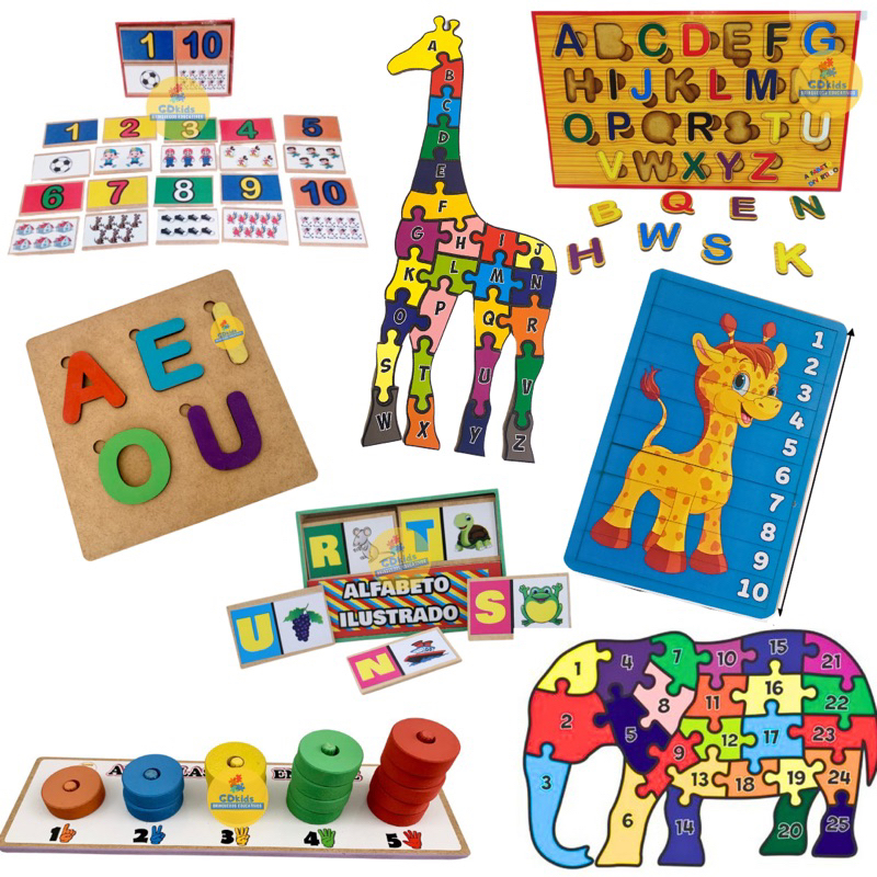 Jogo Educativo de Encaixe Alfabeto Brincando com as Letras - ENGENHA KIDS -  Produtos e acessórios para bebê