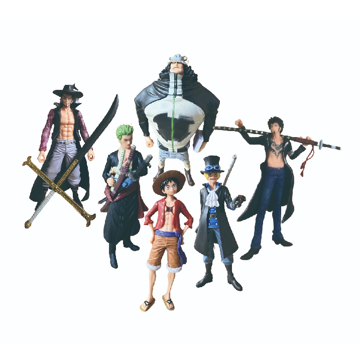 10 pçs/set One Piece Animação Personagens Luffy Roronoa Zoro