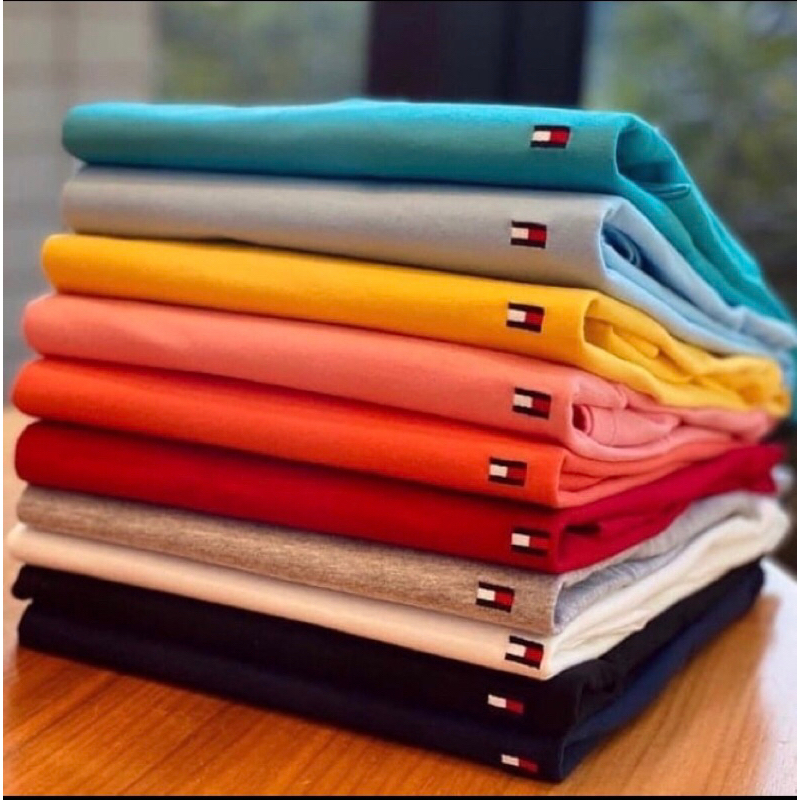 KIT C/ 10 CAMISA BÁSICAS T.FIO 30.1 COM LOGO BORDADA 100% ALGODÃO.