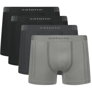 Kit 4X Cueca Boxer Box Sem Costura Masculina Selene