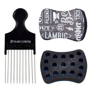 Pente Garfo Marco Boni + Esponja Cabelos Afro