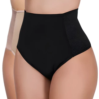 Kit 2 Calcinha Cinta Modeladora Lateral Reforçada Pós Parto - Manu