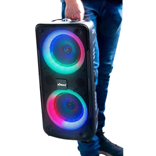 Caixa de som Bluetooth Potente Grande Com Microfone Luz Rgb 20W RMS