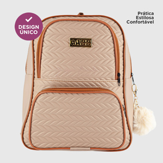 Mochila Feminina Em Couro Sintético Bolsas e Mochilas Femininas Barata