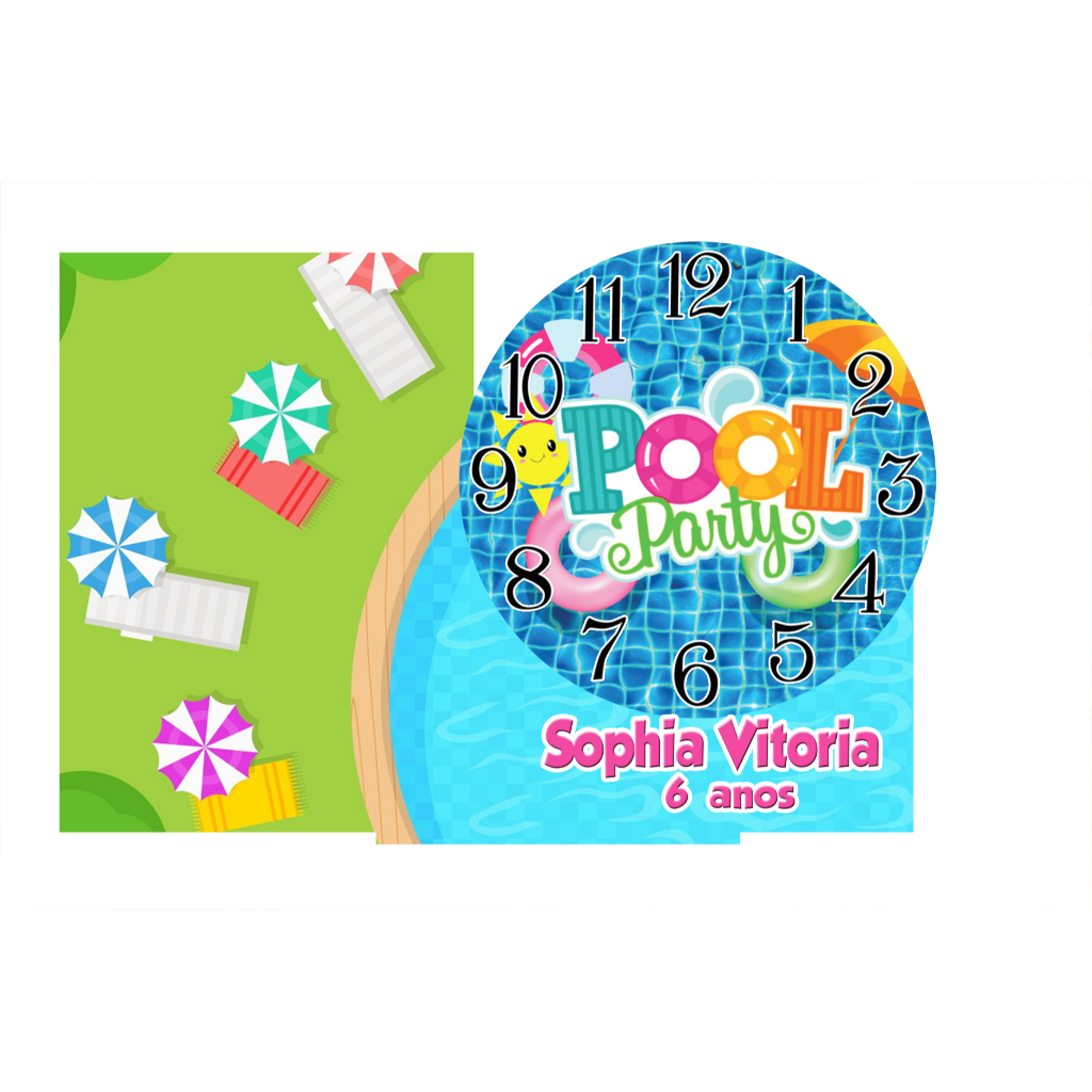 Maiô Body Infantil Pool Party Festa na Piscina (encomenda)